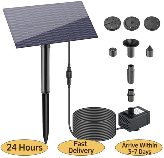 Zonne-energiepaneel - Waterpomp - Tuindecoratie - Paal - 5W 5V