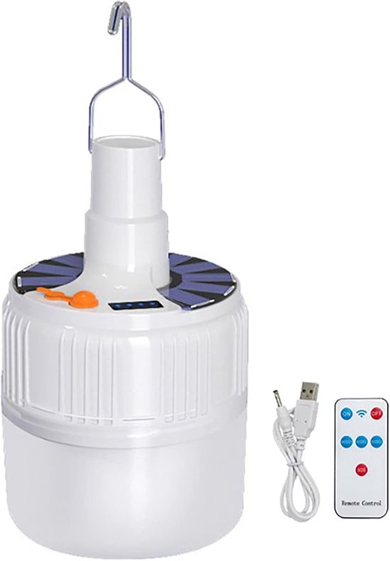 Zonne verlichting - Oplaadbaar Met Timer Op Afstand Nachtmarkt Oplaadbare Verlichting - LED lampen, Zonne lantaarns Voor Binnen en Buiten Kippenhok Noodverlichting Camping