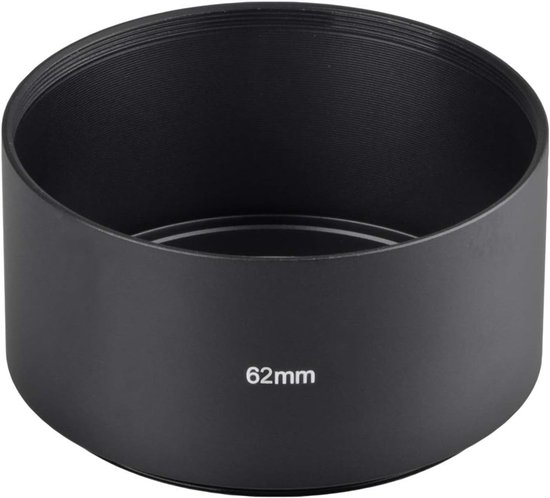 Zonnekap 62 mm voor lenzen - Aluminium zonneklep voor betere kleurverzadiging van Merkloos
