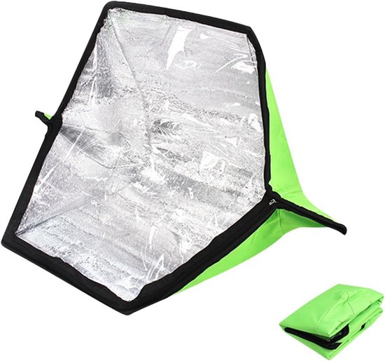 Zonneoven Opvouwbaar - Draagbare Zonne Verwarming - Outdoor Koken - Energiezuinig - 60x45x50 cm - Zwart