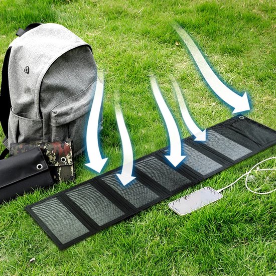 Zonnepaneel Opvouwbaar - Draagbare Zonnepaneel - 60W - Zonnepaneel Oplader - USB - Telefoon - Powerbank - Kamperen - Reizen - Wandelen