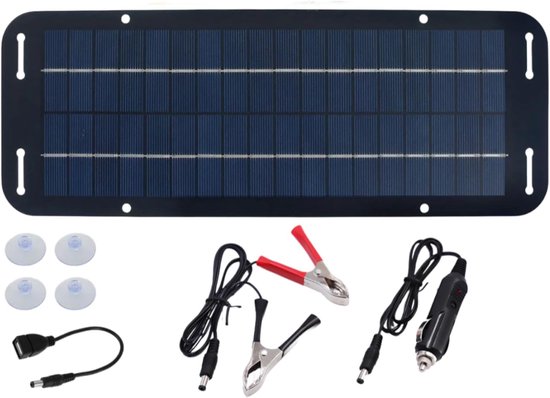 Zonnepaneel - Opvouwbaar Zonnepaneel - Zonnecellen Oplaadbatterij - 18V - IP65 - USB - Zonnepanelen Voor Buiten - Geschikt voor Auto's, Campers, Aanhangers, Tractoren, Motorfietsen, Sneeuwscooters en Boten van Merkloos