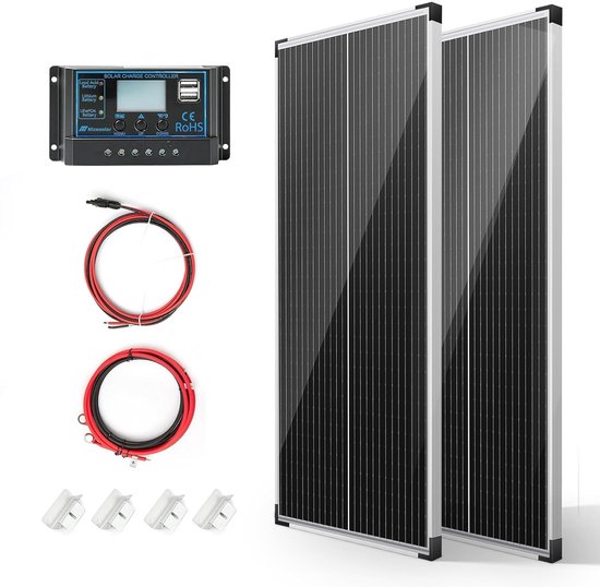 Zonnepanelen Compleet Pakket - Plug & Play met Stekker - Zonnepaneel Plat Dak - ( Amount of W )