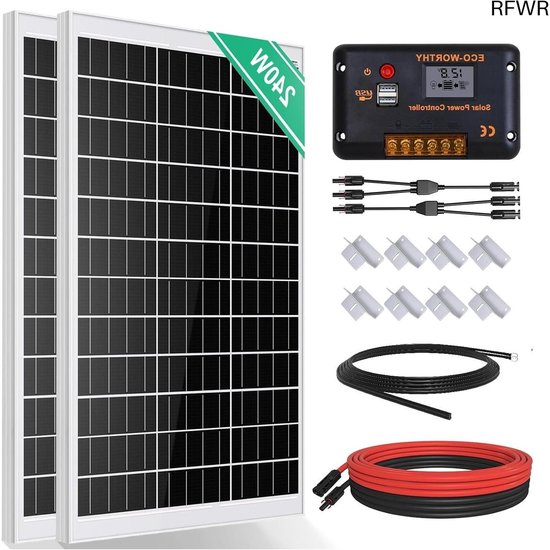 Zonnepanelen Compleet Pakket - Plug & Play met Stekker - Zonnepaneel Plat Dak - Energie