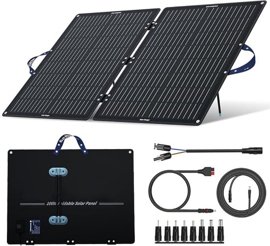 Zonnepanelen Compleet Pakket - Zonnepanelen Plat Dak - Opvouwbaar Zonnepaneel - Zonnepanelen Camper - Zonnepanelen Met Stekker van $