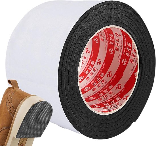 Zool Reparatie Kit - Schoen reparatie tape - Schoenen Herstellen - Antislip Grid Patroon - 200x10x0.3cm - Zwart