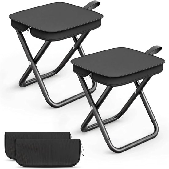 ZRNS® Voetenbank Buiten en Binnen - Campingkruk - Opvouwbaar - Weerbestendig - 2 Stuks