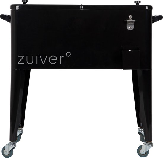 Zuiver Cooler Be Cool Koelbox/ Koelwagen Tuin Zwart van Zuiver