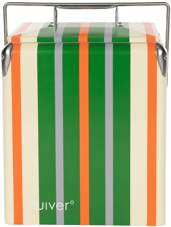 Zuiver Cooler Be Wine Koelbox Strepen Lemon - Groen van Merkloos