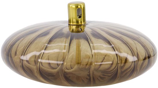 Zusss Oil Lamp Ribbed L Glas Green