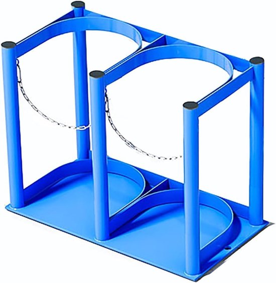 Zuurstoffles Houder - Fles Trolley - Veilig Transport - Verstelbare Ketting - 30 cm - Zwart
