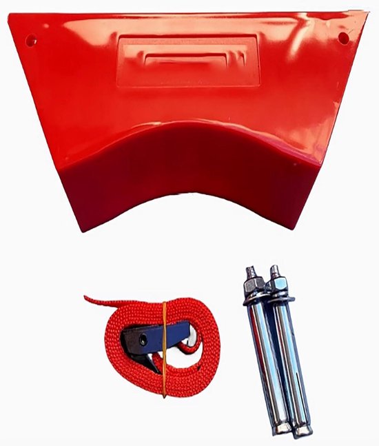 Zuurstoffles Houder - Wandmontage Flesbevestiging - Veilig Flessen Opbergen - Gebogen Groef Ontwerp - 8-40 Liter Flessen - Rood
