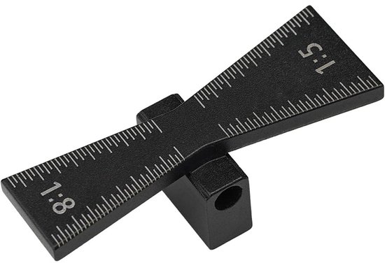 Zwaluwstaartmal Aluminium Zwaluwstaartvormige Lijntekening sjabloon Met 1:5 1:8 Hellingen Voor Houtbewerking Diy Houten Verbindingen van Merkloos