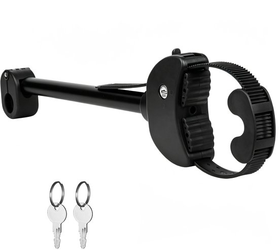 Zwarte Lange Framehouder met Band Fietsendrager – 45 cm Strap – Voor E-bike & Grote Frames – Caravan & Camper