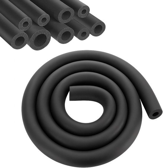 Zwarte pijpisolatie van schuim Ø13 mm voor verwarming en sanitair, 1.8 m lange buis voor koperen leidingen
