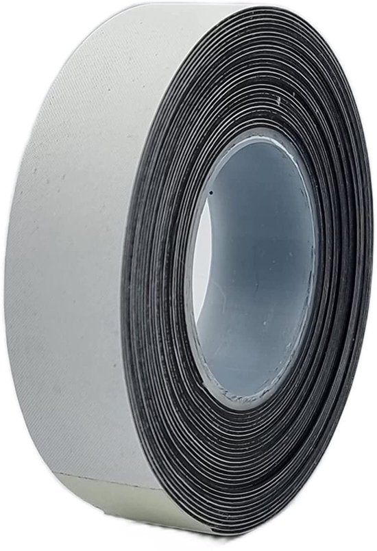 Zwarte zelftappende elastiek, zelftappend plakband, PIB-tape, 19 mm of 25 mm x 5 m, voor reparaties en afdichtingen, waterdicht en hoogwaardig (25mm)