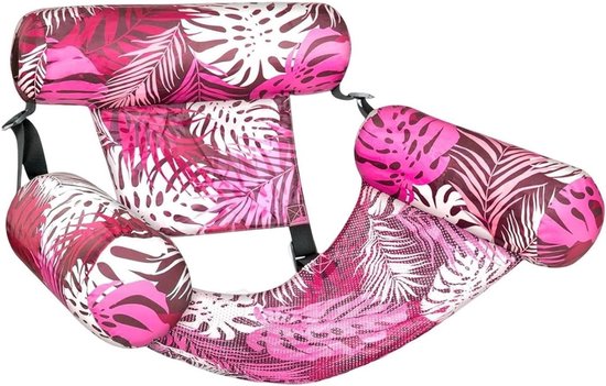 Zwembad Drijvende Stoel - Opblaasbare Lounger - Water Ontspanning - Ruimtebesparend Opvouwbaar - 76x405x61 cm - Roze