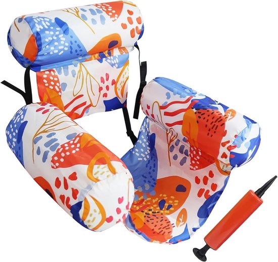 Zwembad Drijver - Hangmat Stoel Water - Ontspannen op Water - Verstelbare Rugleuning - 76 x 40 x 61 cm