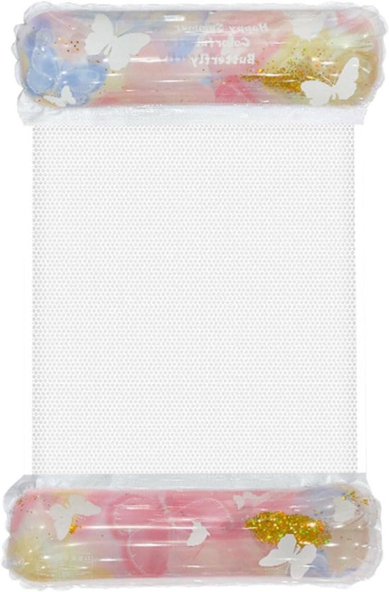 Zwembad Drijver - Opblaasbare ligstoel - Ontspannen op water - Met glitter - 127x67cm - Roze
