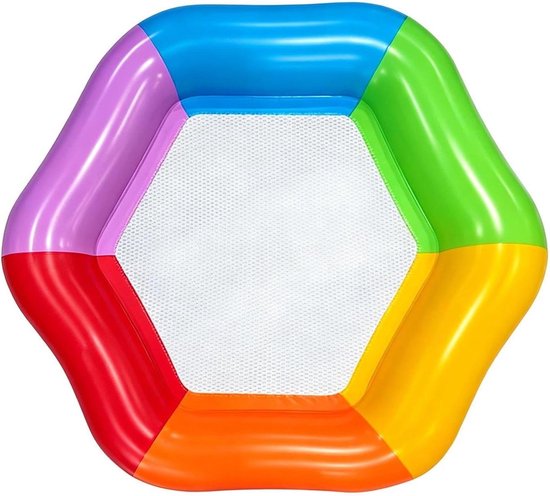 Zwembad Drijver - Opblaasbare Lounger - Water Ontspanning - Lekvrij Ontwerp - Voor 2 Personen - Kleurrijk