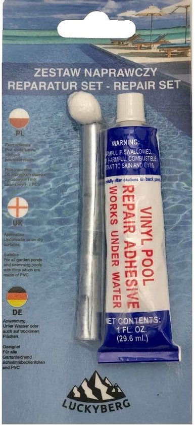 Zwembad Folie Reparatie - Lekker Plakken - Waterdicht Maken - Onderwater Lijm - 3 Delig - Transparant