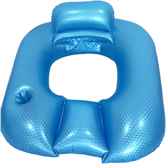 Zwembad Lounger - Opblaasbare Ligstoel - Waterrecreatie - Geïntegreerde Bekerhouder - 90x80x40cm - Blauw