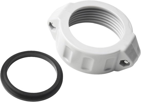 Zwembad Moer Set - Leiding Reparatie - Lekkages Stoppen - Compleet met O-ring - 4 stuks - Grijs