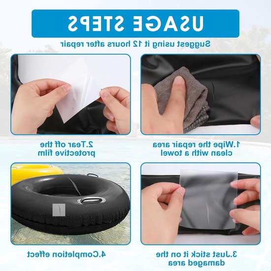 Zwembad Reparatie Set - Reparatietape Onderwater - Zwembad Lekken Dichten - Flexibel Aanpasbaar - 20 Stuks 8.8x8.8cm - Transparant