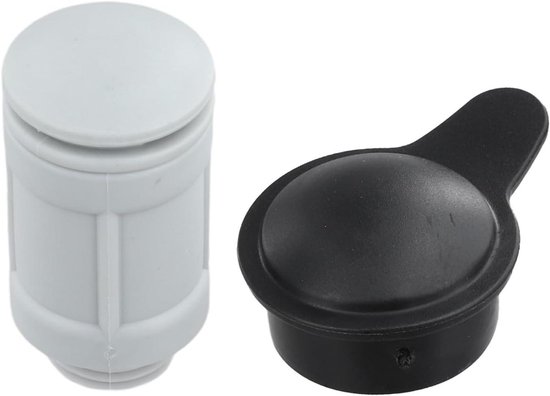 Zwembad Reparatie Set - Ventiel en Dop - Lekken Dichten - Complete Set - Compact Formaat - Zwart