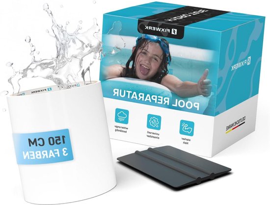Zwembad reparatie - Waterdichte tape - Lekkages dichten - Onderwater plakken - 10 x 150 cm - Wit