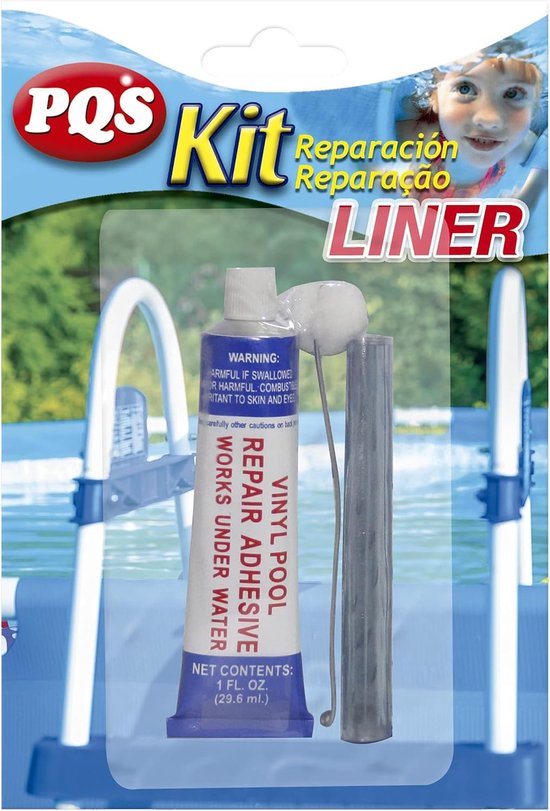 Zwembad reparatieset - Liner herstel - Lekkages dichten - Repareert onder water - 11 x 3 x 17 cm - Transparant