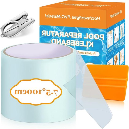 Zwembad reparatieset - Onderwater reparatie - Lekkages dichten - Eenvoudig in gebruik - 1 stuk - Transparant