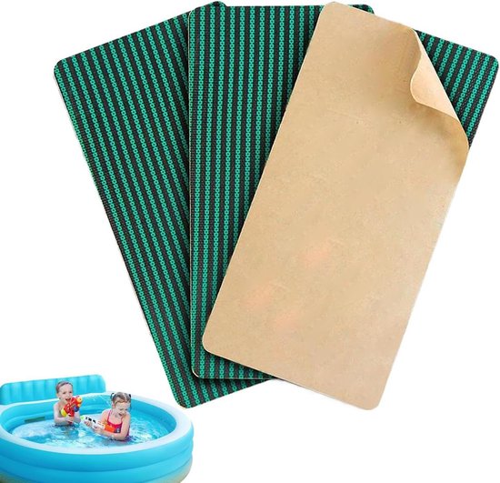 Zwembad reparatieset - Patch set - Waterdicht maken - Scheurvast netweefsel - 20 x 10 cm - Zwart