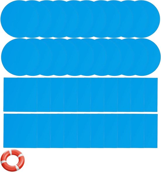 Zwembad reparatieset - PVC patches - Gaten dichten - Onderwater te gebruiken - 40 stuks - Transparant van Merkloos