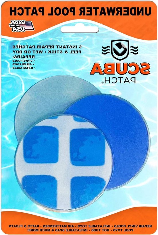 Zwembad reparatieset - Vinyl reparatie kit - Zwembad lekken dichten - Werkt onder water - 20x15 cm - Transparant van Merkloos