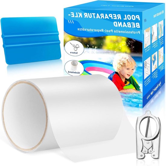 Zwembad Reparatieset - Waterdicht Plakband - Lekkages Dichten - Onderwater Te Gebruiken - 10 x 150 cm - Transparant