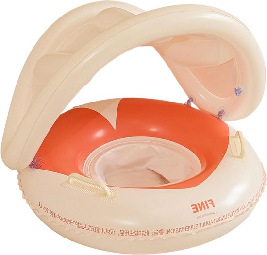 Zwembadvlotter Kinderen - Opblaasbare Vlot - Waterpret Zomer - Met Zonwering Luifel - 56 cm - Liefde