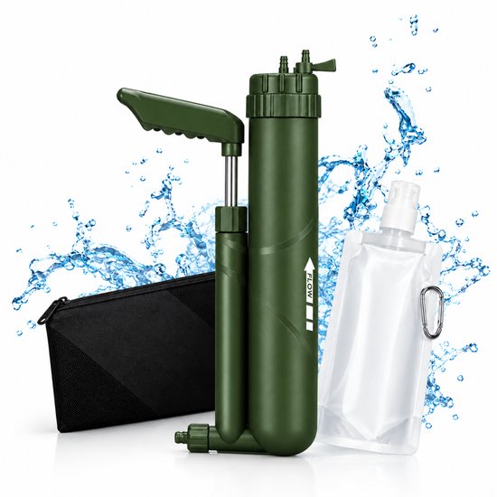 Zwoli® Waterfilter - 8000L - Waterzuiveringsapparaat - Noodpakket - Waterfiltersysteem - Outdoor - Groen